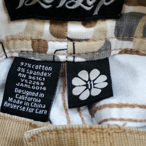 BeBop khaki drawstring cargo capris sz 11 - Picture 5 of 5